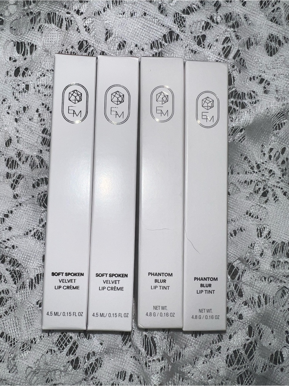 EM Cosmetics Lip Creme & Phantom Lip Tint Set of 4